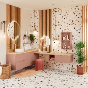 2025 osmose rose meuble salle de bains osmose nude abricot