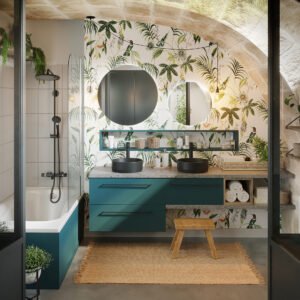 2025 osmose vert meuble salle de bains osmose jungle urbaine vert tropical