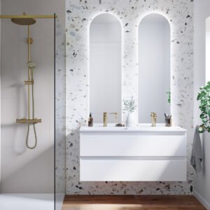 2025 rivage meuble salle de bains rivage blanc coton