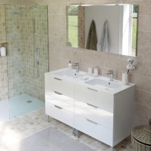 2025 meuble salle de bains trendy cristal blanc